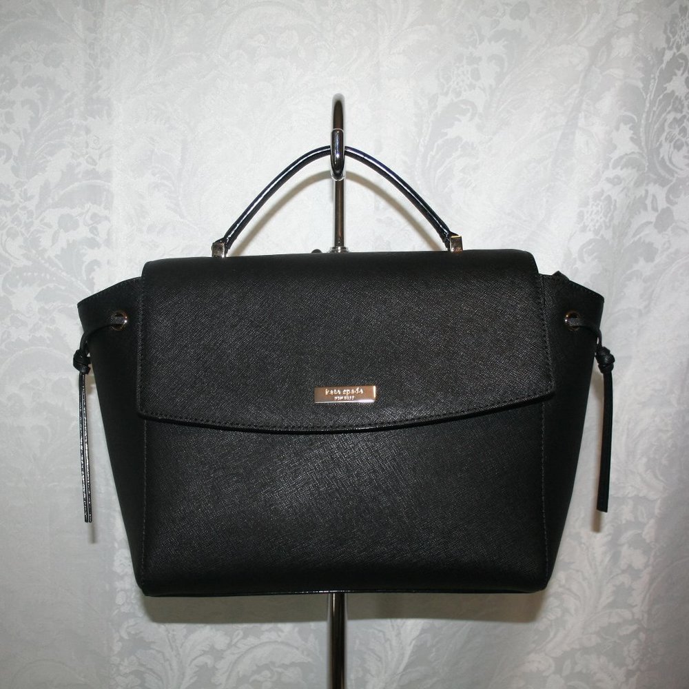 KATE SPADE LILAH LAUREL WAY BLACK LEATHER